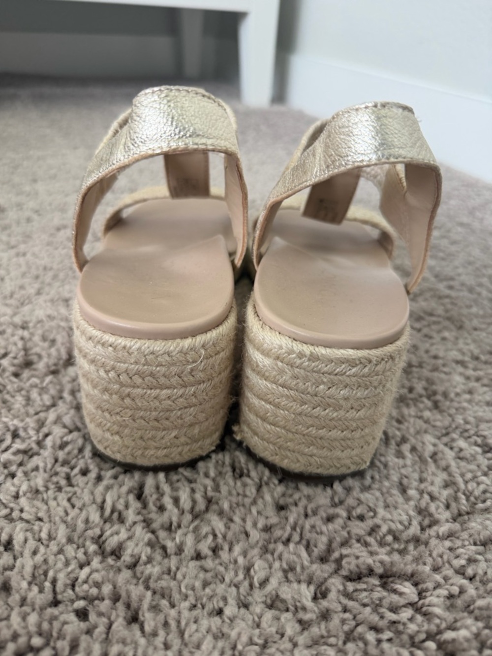 Vionic Calera Espadrille Wedge Sandal in Gold and Tan - Picture 5 of 8